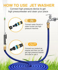 7 In 1 High Pressure Hose Nozzle With 0 To 65 Degree Adjustable Spray for Jet Stream and Wide Fan connected to faucet