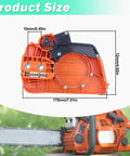 Chainsaw Chain Brake Assembly And Three Eighths Inch Six Tooth Sprocket Clutch Drum Kit showing side cover dimensions