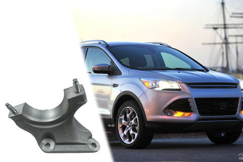 Right Side CV Axle Shaft Carrier Bearing Bracket Direct Fit Replacement For 2013-2016 Escape And 2013-2017 Fusion 1.6L EcoBoost RH Front Drive Shaft Bearing Seat CV6Z3K305C 2WD 4WD Compatible shown next to a Ford vehicle.