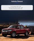 Red Ford Explorer Sport Trac parked on rocky terrain, compatible with Front Wheel Hub And Bearing Assembly 515078 for 2006-2010 models