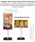 Premium 4K Interactive Led Digital Signage Display With Smart Split Screen And Smooth Portrait Or Landscape Swapping showing smart multi-screen features.
