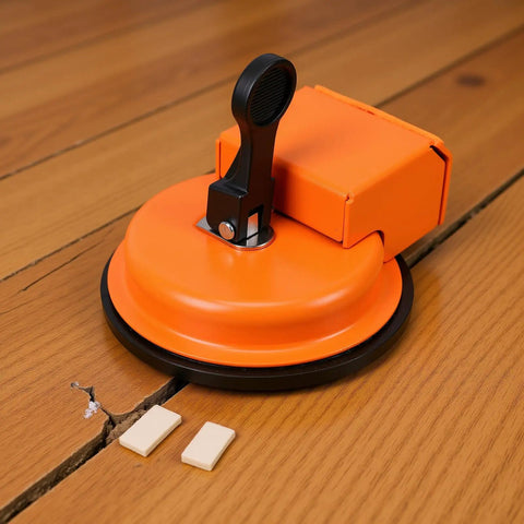 Heavy Duty Floor Gap Fixer And Puller Tool With 180 Lb Suction, Ergonomic Handle, on hardwood floor for repairs