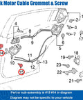 Cool 10 Pack Bumper Side Support Grommets With Lock Motor Cable Kit And Screws Fix For Prius And Lexus Rx Models Year 2004 Up M6.2x22mm diagram