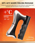 Electric Fascia Massage Device With Heat And EMS For Cellulite Reduction, skin firming, ergonomic design, temperature settings displayed