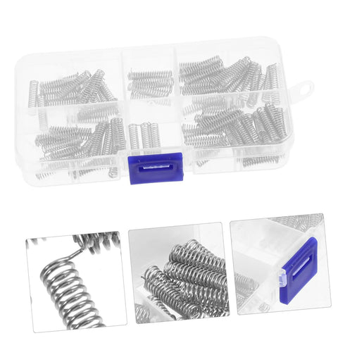 Top Quality 100 Pieces Mini Stainless Steel Compression Springs Assortment Kit For Cool DIY Repairs And Varying Mechanical Projects Perfect To Fix Stuff At Home Or In The Garage With Ease, plastic organizer box