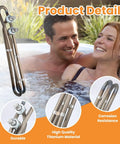 Happy couple enjoying a hot tub with 5.5 kW 240V Hot Tub Heater Element Replacement Go To Universal Flo Thru Compatible With Balboa Gecko
