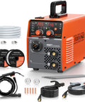 145A MIG Welder 110V 4 In 1 Multi Process Wire Feed Welder with parts and accessories displayed
