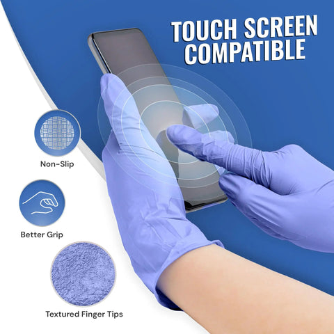 Knockout Disposable Nitrile Gloves Medium 250 Pack Powder Free Latex Free Textured Palm Rolled Cuff Built Tough For Garage And Salon Work So Go Claim Your Pair Before Inventory Dries Up