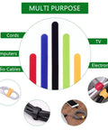 Reusable Hook And Loop Cable Ties Pack 60 Count Adjustable Cable Straps in 5 colors for Computer, TV, and Electronics Wire Management