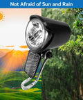 Ultra Bright Front Bike Headlight For Night Riding On 6 To 60V Electric Bikes Waterproof LED Front Light With SM Plug