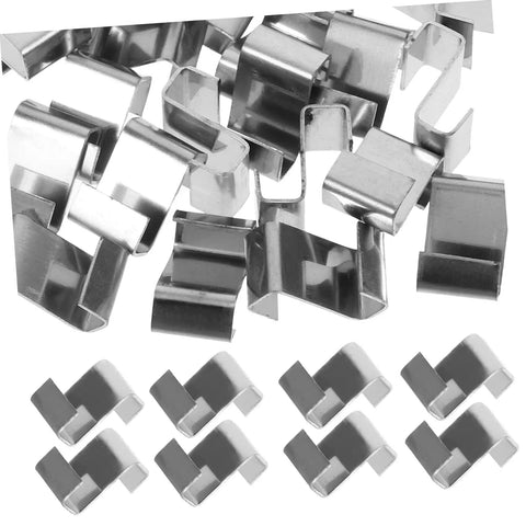 DIY Friendly Stainless Steel Glazing Clips For Greenhouse Set Of Five With Twenty Five Clips Per Set Easy Install Kit Durable Clamp For Glass And Polycarbonate Panels