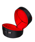 Top Tier 14 X 8 Inch Snare Drum Gig Bag With Hella Durable 1000D Nylon Armor showcasing red interior and black exterior.