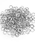 M4 stainless steel split lock washers, silver, 200 pieces