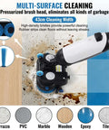 Lightweight Pro Grade Commercial Floor Scrubber With 360 Degree Rotating Head And Dual Brush System, 240 RPM, cleaning surfaces