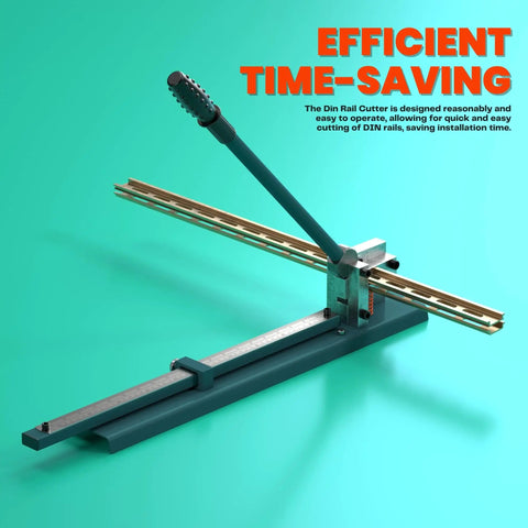 Din Rail Cutter Dual Groove Tool For Slotted Steel Aluminum Iron And PVC Guides With 50cm Ruler and Sliding Baffle