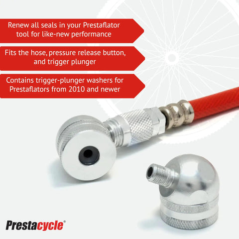 Prestaflator Rebuild Kit With O Rings And Seals For Hose Trigger And Pressure Release Fits 2010 And Newer Tools For Bicycles.