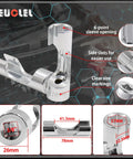 17mm Diesel Injector Fuel Line Socket Flare Nut Wrench with 6-point sleeve opening and clear size markings for easy use.