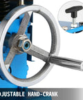 Close-up of hand crank on the Industrial Auto Wire Stripping Tool Workhorse With 11 Channels And 10 Blades, Heavy Duty Aluminum Alloy.