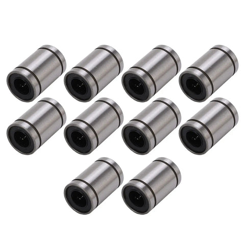 Cool 10pc Alloy Steel Linear Motion Ball Bearings With Smooth Glide Fit For 3D Printers, Engraving Machines And Wind Power Gear That Slays, 10-pack with sealed ends.