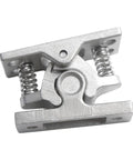 Spring Loaded Double Roller Door Latch With Strong Grip, Stainless Steel Black Touch Release Clamp for RV Cabinets Close-up