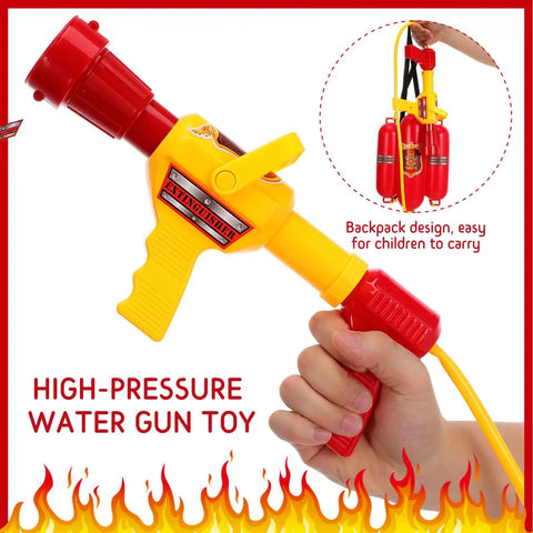 Dope Firefighter Backpack Water Gun For Kids Massive Capacity Summer Backyard Water Fight Toy Straight Fire Ultra Pro Outdoor Refillable Play Gear For Family