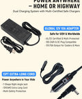 Ultra Light 16Qt Electric Cooler Bag Precision Dual Temp Knobs charger with 13ft cord and DC plug for power anywhere.