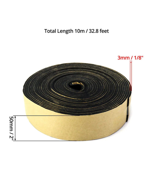 Foam Pipe Wrap Insulation Tape Two Inch By One Eighth Inch By Thirty Foot Four Pack Self Adhesive Thermal Wrap roll