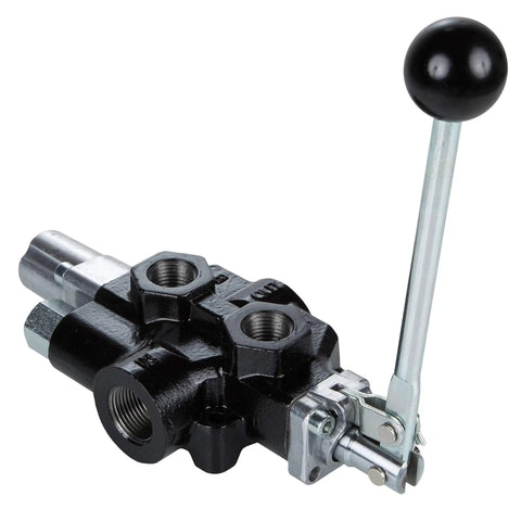 18 GPM Hydraulic Log Splitter Valve With Auto Return Detent And Relief Control Lever, 3000 PSI, Beefy Heavy Duty Metal Build For Rugged Wood Splitting Tasks