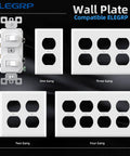 Dual Toggle Light Switch In Wall Unit, Two Independent Single Pole 15A 120V Switches, Self Grounding, UL Listed, Includes Wall Plate