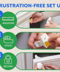 Baby Cabinet Locks With Keys No Tools Needed Easy Install For Cabinets Drawers And Doors Safe Durable Kid Proofing setup steps