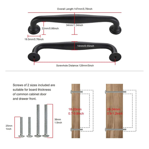Score These Sweet Matte Black Cabinet Handles In A 10 Pack Featuring A Smooth 5 Inch Screw Spacing Crafted From Heavy Duty Zinc Alloy For Kitchen Cabinets Bedroom Dressers And Wardrobe Doors To Bring Home That Pro Finish.