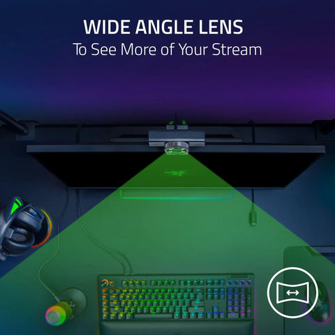 Premium 1440P 60 Fps Webcam With Lightning Fast Auto Focus For Seamless Streaming And Dope Video Calls Straight Up Game Changer USB plug and play camera with wide angle lens.
