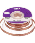 Desoldering Solder Wick Braid No Clean Copper Wick 0.14 Inch Width 5 Feet Length for removing solder from PCB boards
