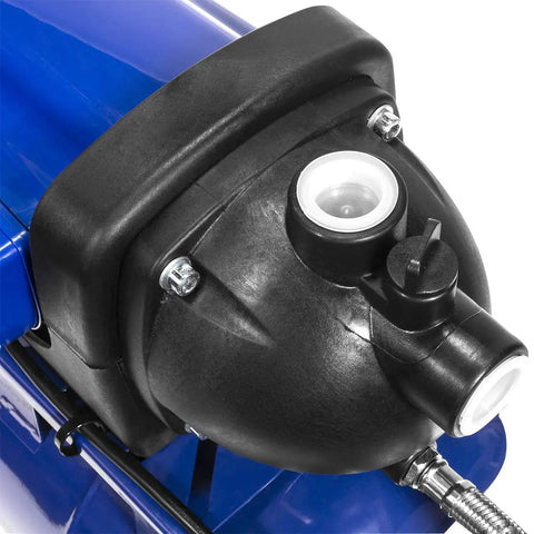 Close-up of One Point Six HP Shallow Well Pump Booster System With Tank For Home Garden Lawn Farm Irrigation Beefed Up 1000 GPH 1200W Jet Pump