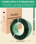 Heavy Duty Pet Strap Kit With Manual Tensioner For Bulletproof Pallet Wrapping displaying green 5/8 inch polyester banding and storage box.