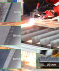 65 Amp Dual Voltage Plasma Cutter Machine 120V 240V Beast with IGBT Inverter cutting metal at various thicknesses from 5mm to 20mm