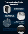 40kHz 30L Ultrasonic Cleaner With Digital Display And 480W Stainless Steel Heavy Duty Pro Grade Cleaning Machine For Carburetors Watch Parts Airbrush Tips And Small Hardware Includes Cleaning Basket For Deep Precise Cleaning, SUS304 tank and display
