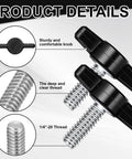 Detailed view of 1/4 20 x 3/4 inch round knob bolts from 16 Piece Set Of 1/4 20 X 3/4 Inch Round Knob Bolts Made From Top Grade Stainless Steel Thumb Screws.