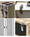 Stainless Steel Spring Loaded Hook Lock Bolt Toggle Latch Clamp For Doors Drawers Cabinets Toolbox And Closets 4 Pack With Lock Bolts