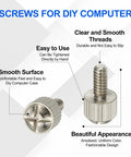 Close-up view of 10 Pack 6-32 Knurled Phillips Thumb Screws Nickel Plated Carbon Steel for precise mounting in PC builds.