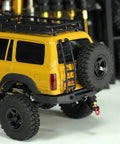 Aluminum Drop Hitch Receiver For 1 By 18 RC Crawler Upgrade Part For FCX18 FMS 2 Piece Set CNC Machined With Red Tow Hook