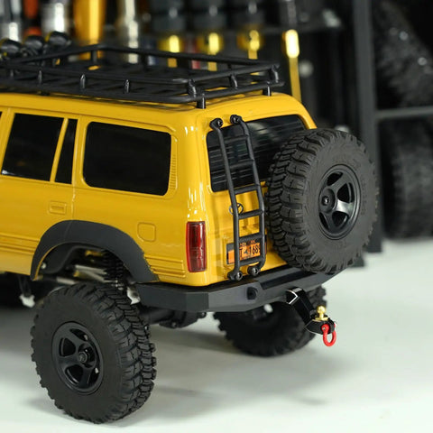 Aluminum Drop Hitch Receiver For 1 By 18 RC Crawler Upgrade Part For FCX18 FMS 2 Piece Set CNC Machined With Red Tow Hook