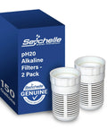 Alkaline Water Filter Pitcher Replacement 2 Pack for 32 oz or 64 oz PH2O Pitchers Boosts Water to Nine Point Five PH Mega Easy