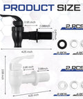 4 Sets BPA Free Replacement Faucet Reusable Spigot Spout Lever Pour Dispenser For Valve Crock Tap details with sizes and parts