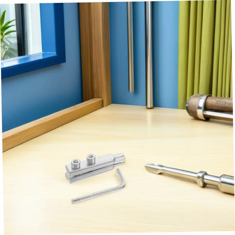Hot Deal Broken Valve Screw Extractor Kit: Stainless Steel 2pc Universal Pipe Wrench For Faucet Fixture Thread Removal And Extraction Tool shown with Allen key