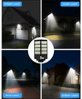 800W Solar Street Light Outdoor Waterproof Flood Light With Remote Control And Motion Sensor Dusk To Dawn for various areas