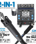 2 In 1 Soldering Station And Hot Air Rework Station Beast Mode Heavy Duty 1000W Kit with C245 iron and hot air gun close-up