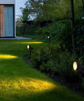Outdoor use of PAR36 LED Landscape Bulb 10W 1150LM 3000K Warm White illuminating garden path, six-pack.