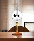 Solar Powered Glass Radiometer With Spinning Vanes Crookes Windmill Desk Decor Gift For Home Or Office Orange Glass Bulb