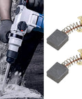 Two Pack Motor Carbon Brushes 1313113 Top Notch Replacement For Delta And Porter Cable Power Tools with drill action image.
